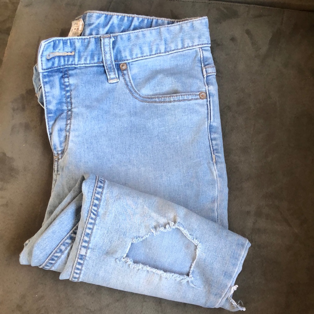 Free People destroyed knee denim